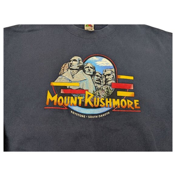 Vintage Mount Rushmore Sweatshirt Adult XL – Blue – Fruit‎ of the Loom Tag – 90s - Picture 3 of 9
